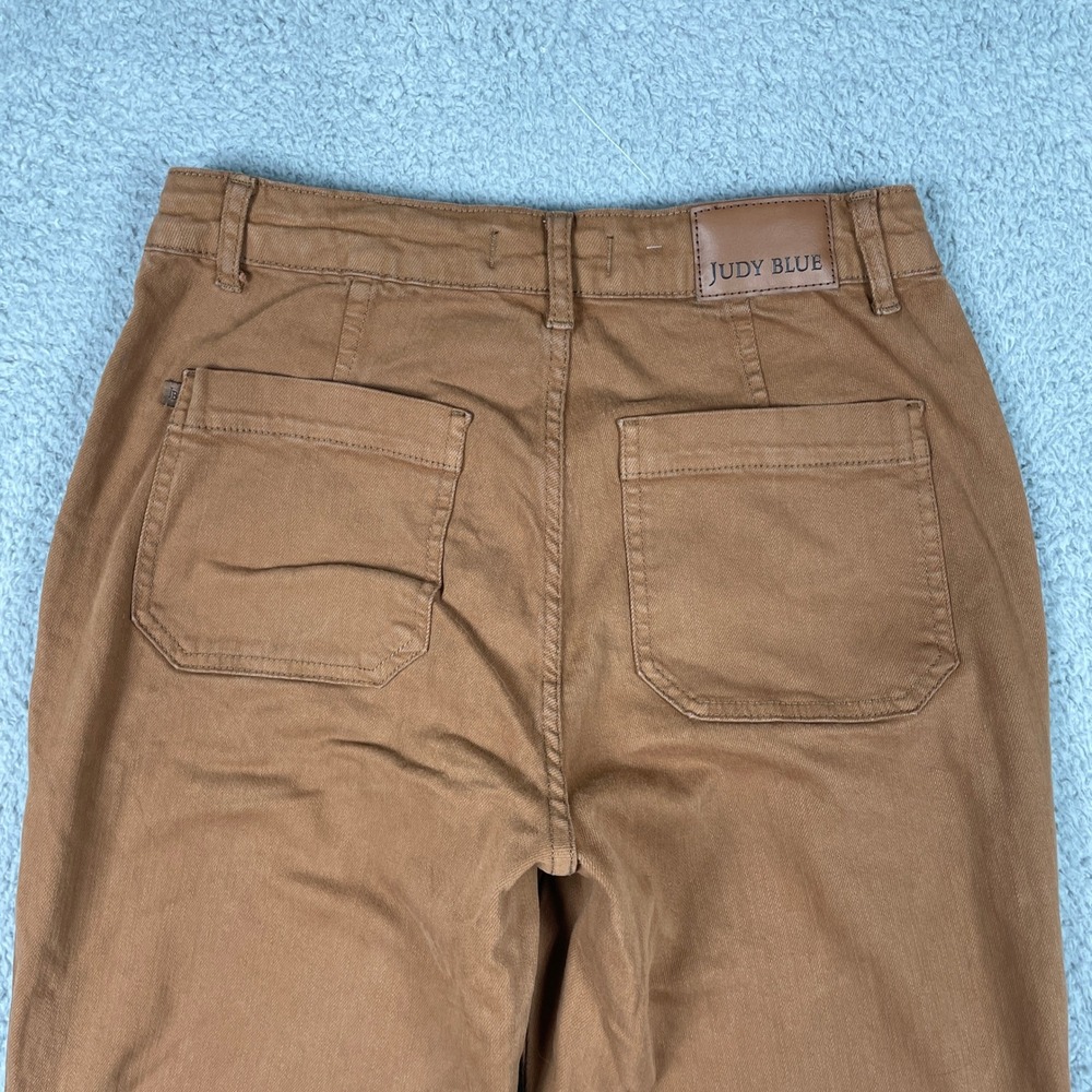Judy Blue Joggers Womens 7/28 Brown Stretch Utility‎ Pants Garment Dyed JB88857 - Picture 4 of 13